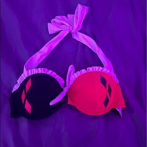 Harley quinn swimsuit bikini top ❤️🖤